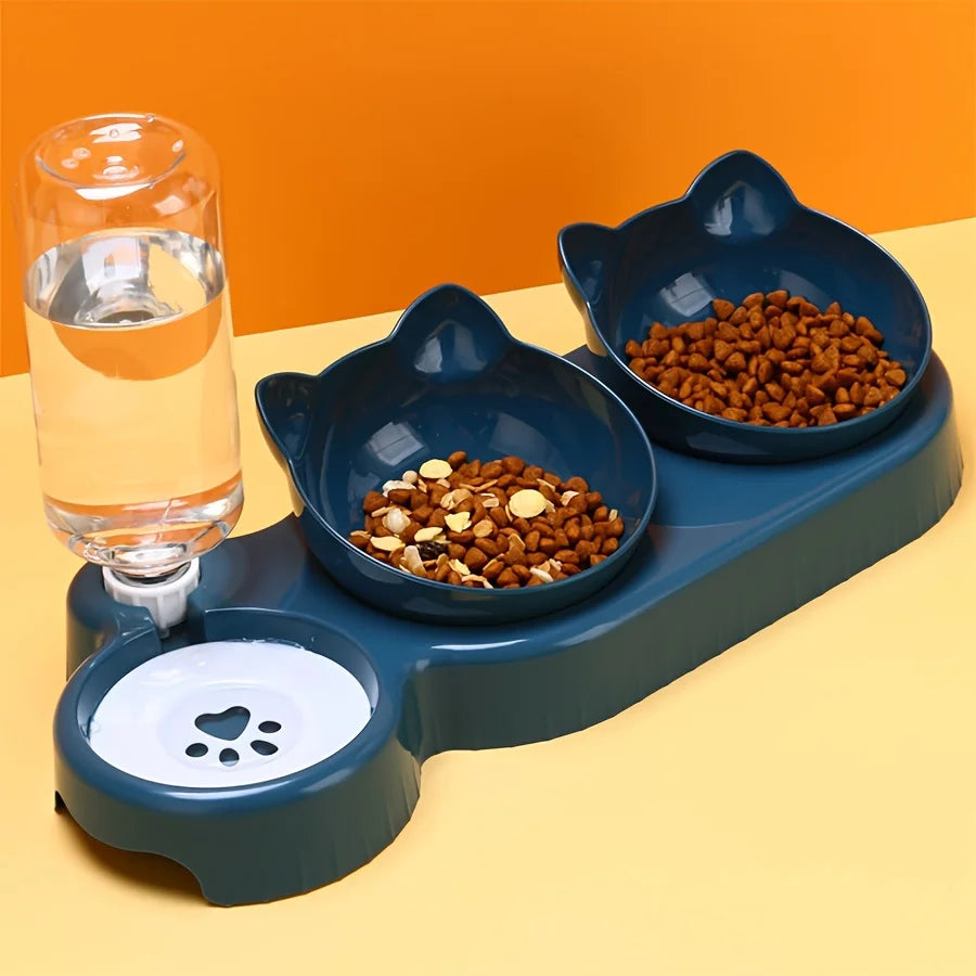 Cat Bowl With Water Feeder