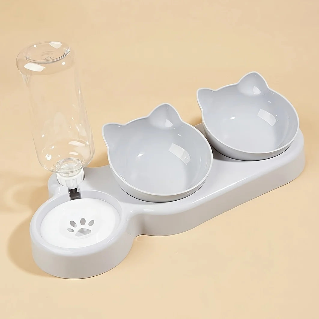 Cat Bowl With Water Feeder